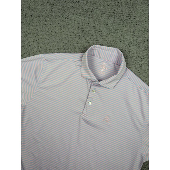 Rhoback Other - Rhoback Polo Shirt Mens M Striped Short Sleeve Performance Stretch Logo